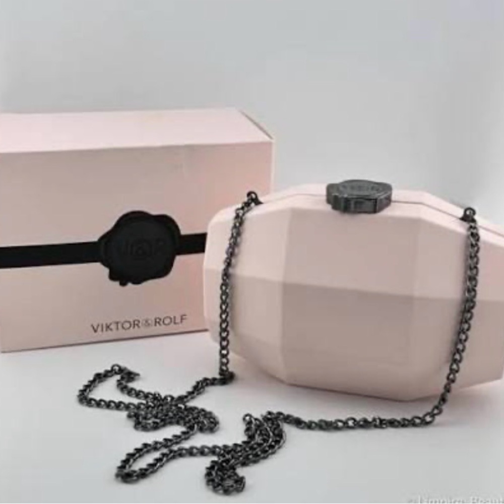 Viktor & Rolf Blush Pink Clutch with Chain